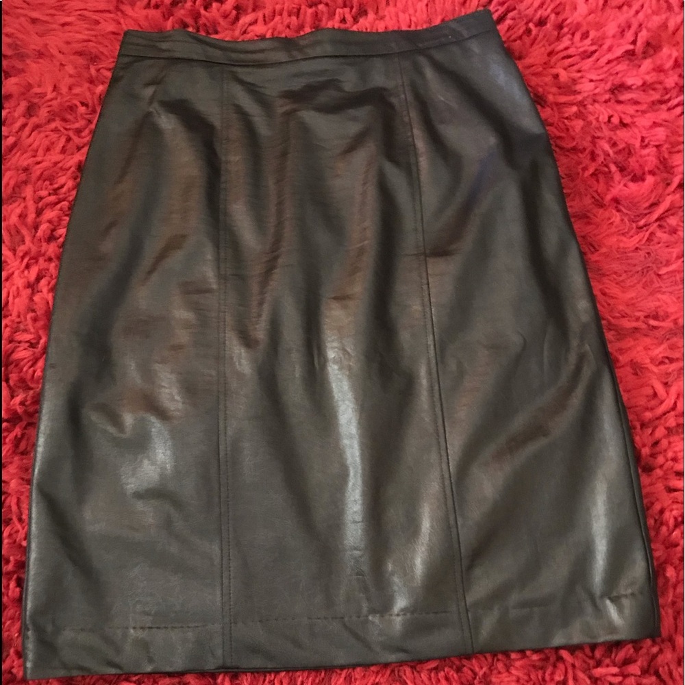 Black leather looking skirt